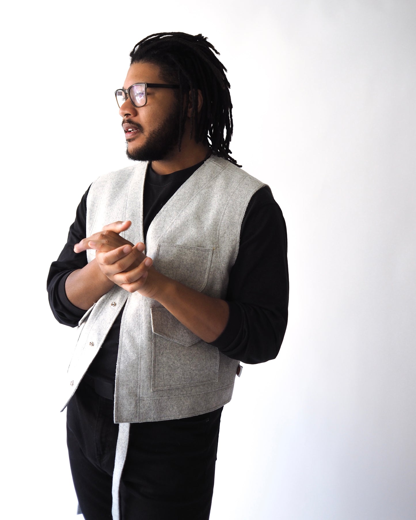 Utility Vest - Dove Gray